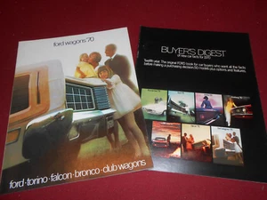 1970 FORD LTD TORINO FALCON STATION WAGONS CATALOG + '70 BUYER'S GUIDE BROCHURE - Picture 1 of 5