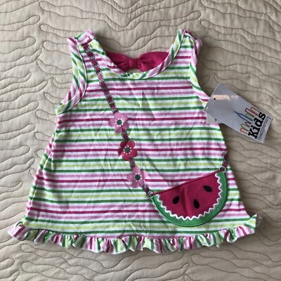 Kids Headquarters Girls Stripe Watermelon Top, Pink, 24 mos - Image 1 of 4