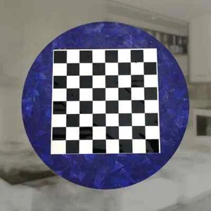 Handmade Lapis Lazuli Marble Chess Set – Inlay Stone Art Game Gift for Him 🎁 - Picture 1 of 9