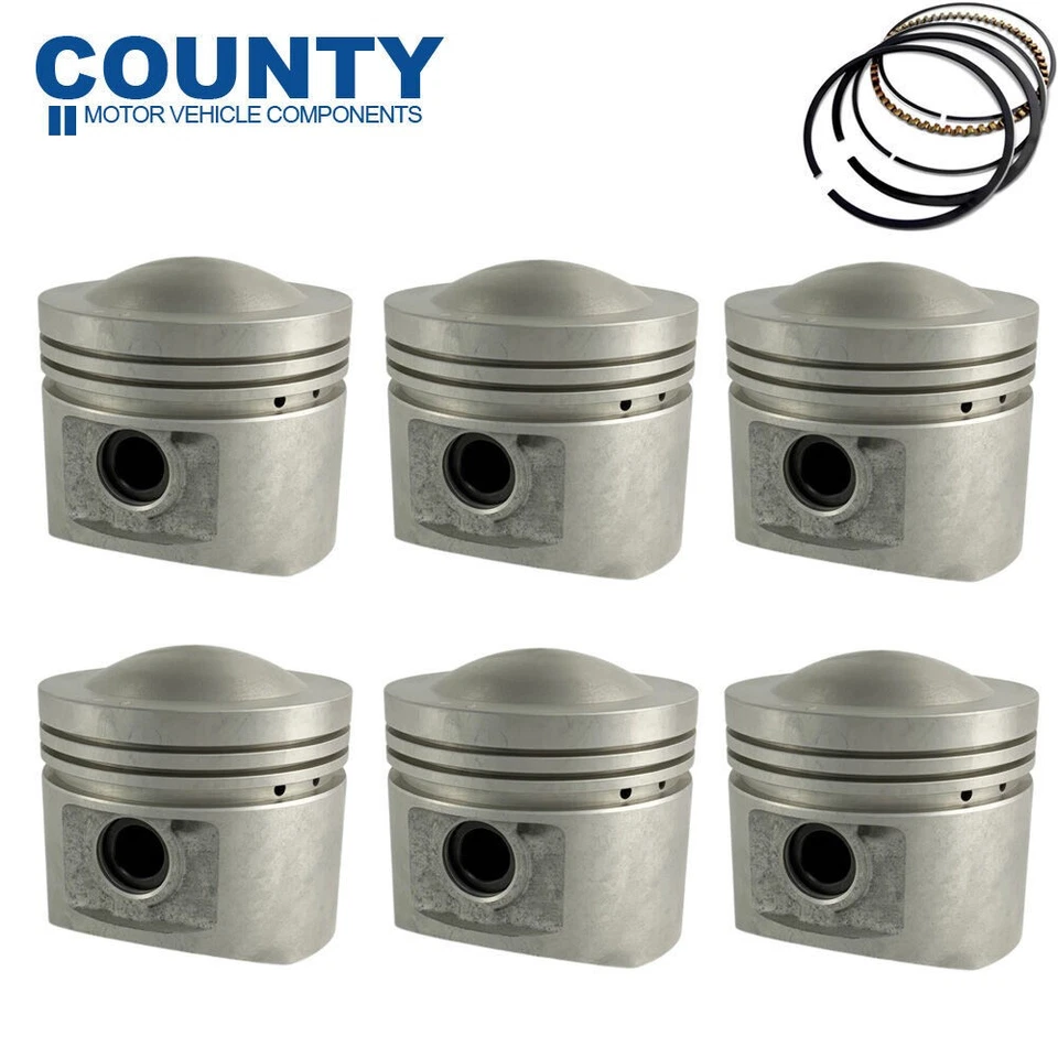 Conjunto de pistão e anel 020" para Daimler Jaguar 6 cilindros 4.2 XK DOHC 1964-1992 8.7:1 - Imagem 1 de 1