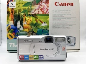 Vintage CANON POWERSHOT A300 Digital Camera Video 3.2MP PC1045 Working - Picture 1 of 6