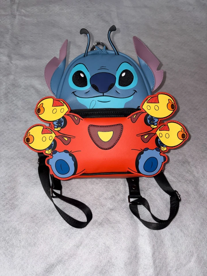 Mini Mochila Loungefly Disney Lilo & Stitch Experiment 626 Azul Rojo Nueva con Etiquetas Foto 1 de 4