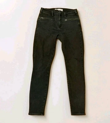 GAP Skinny Black Jeans Women’s Size 28 Mid Rise Stretch Denim Zip Pocket Style - Image 1 of 4