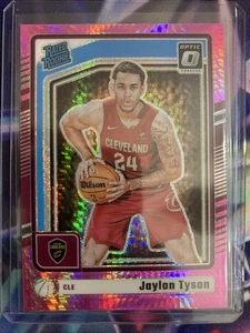 2024-25 Panini Optic Rated Rookie Pink Hyper Prizm RC Jaylon Tyson - Bild 1 von 2