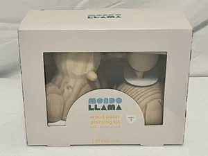 Brand New 3ct PYO Wood Turned Figurines Painting Kit - Mondo Llama - Picture 1 of 7
