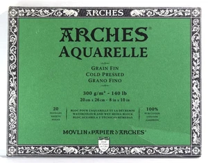 ARCHES Watercolour Cold Pressed 140lbs. 8”x10" 100% Cotton 20 Sheets NEW SEALED - Picture 1 of 2