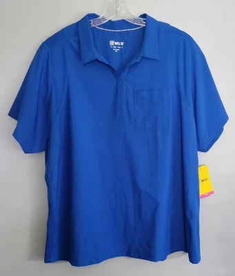 WonderWink Womens Royal Blue Scrub Top With Collar -Size 5x - Image 1 of 4