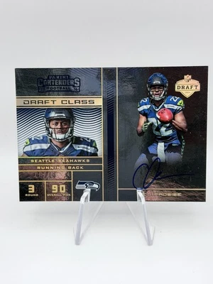 C.J. Prosise - 2016 Contenders Draft Class Auto #13 Gold /16 Seahawks RC SSP - Image 1 of 4