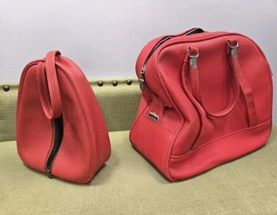 Vintage American Tourister RED Carry On Overnight Luggage Bag w/ Tag  - Image 1 of 4