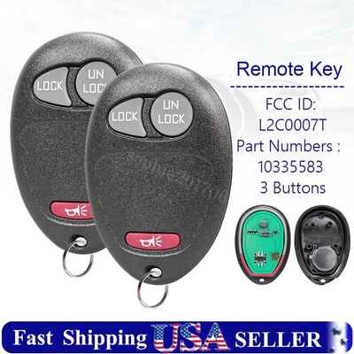 2 Repuestos Para Llavero Mando a Distancia Hummer H3 2006 2007 2008 2009 2010 L2C0007T Foto 1 de 4