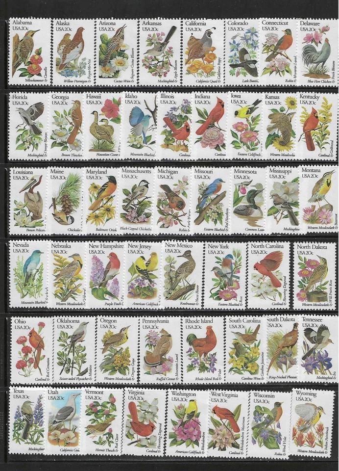SCOTT  1953-2002  FULL SET OF 50 SINGLE STAMPS MNH TAKE A LQQK ! - Image 1 of 1
