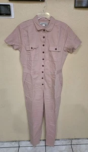 Outerknown S.E.A. Suit Women's Button Front Jumpsuit In Blush Pink Size M - Picture 1 of 5