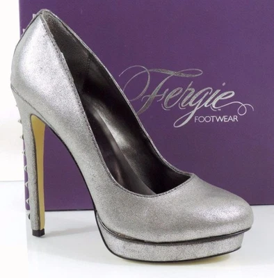 Vestido Fergie Nicki Tachonado Plataforma Tacones Bomba Gris Grafito Talla 7 Foto 1 de 4
