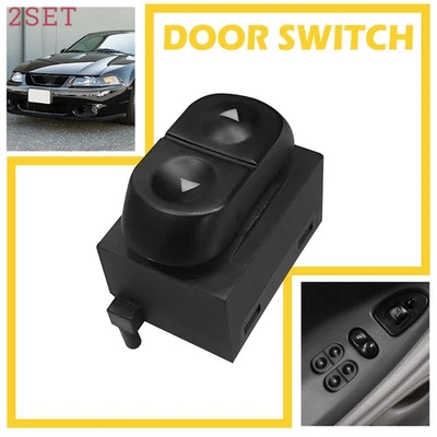 Juego de 2 interruptores de bloqueo de puerta eléctricos del lado del conductor LH para Ford Mustang 1994 1995 1996 1997- Foto 1 de 4