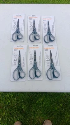 6 Pack Fiskars Softgrip Titanium Scissors 8"01005409 - Image 1 of 3