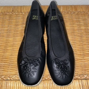 Frye And Co Willow Ballerinas flach schwarz Kunstleder Espadrille Slipper Damen 7M - Bild 1 von 9