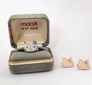 Juego de anillos y pendientes Hello Kitty - Imagen 1 de 4