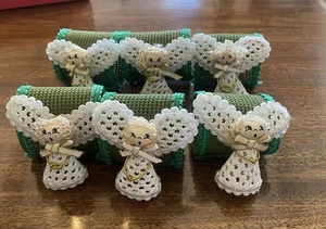 Vintage Christmas Napkin Holders Hand Made Set Of Six - Picture 1 of 3