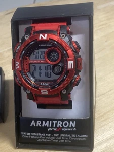 Armitron Pro Sport 40/8284RDBKTB Rot/Schwarz Uhr Chronograph - Neu - Bild 1 von 4