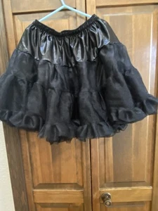 Toddler Child chiffon fluffy Black skirt dance Small/Med WAIST 21” ~Length1 14" - Picture 1 of 6