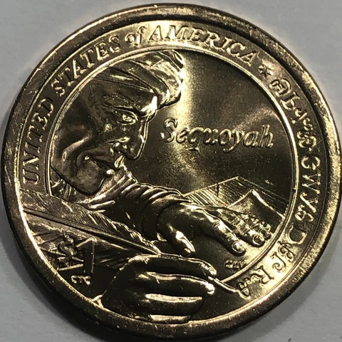 2017 D "SEQUOYAH" Native American  Golden Dollar Coin Cover