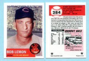 1953 Year Style Custom Collector Card - # 284 Bob Lemon - Cleveland Indians - Picture 1 of 1
