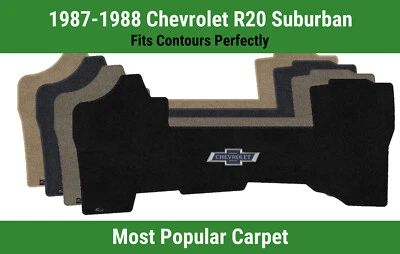 Lloyd Ultimat Front Carpet Mat for '87-88 Chevy R20 Suburban w/Centennial Bowtie Foto 1 de 4