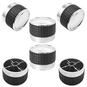Gas Burner Replacement Knobs Grill Control Knob Nonslip Grip Chrome Plated 6 Pcs