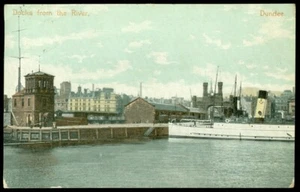DOCKS FROM THE RIVER, DUNDEE, U.K. POSTCARD - Picture 1 of 1