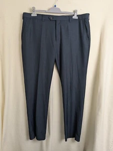 Next Men's formal trousers dress pants size 40R dark blue tailored fit - Picture 1 of 10