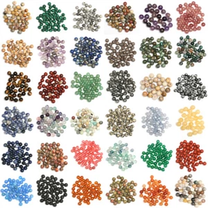 Espaciador redondo de piedras preciosas naturales cuentas sueltas 4 mm 6 mm 8 mm piedras surtidas hágalo usted mismo - Imagen 1 de 51