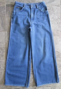 "Vintage '45" Women's Blue Jeans 15 29x28 Wide Leg Cotton High Waist Hong Kong - Imagen 1 de 9