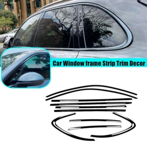 For Porsche Cayenne 2011-2018 Car Window Strip Cover Decor Trim Black Titanium - Picture 1 of 10