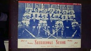 1950-51 OTTAWA SENATORS VS SHERBROOKE SAINTS CANADIAN HOCKEY PROGRAM - Picture 1 of 1