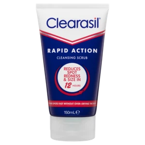 Clearasil Rapid Action Cleansing Scrub 150mL Reduces Spot Redness Blocked Pores - Picture 1 of 2