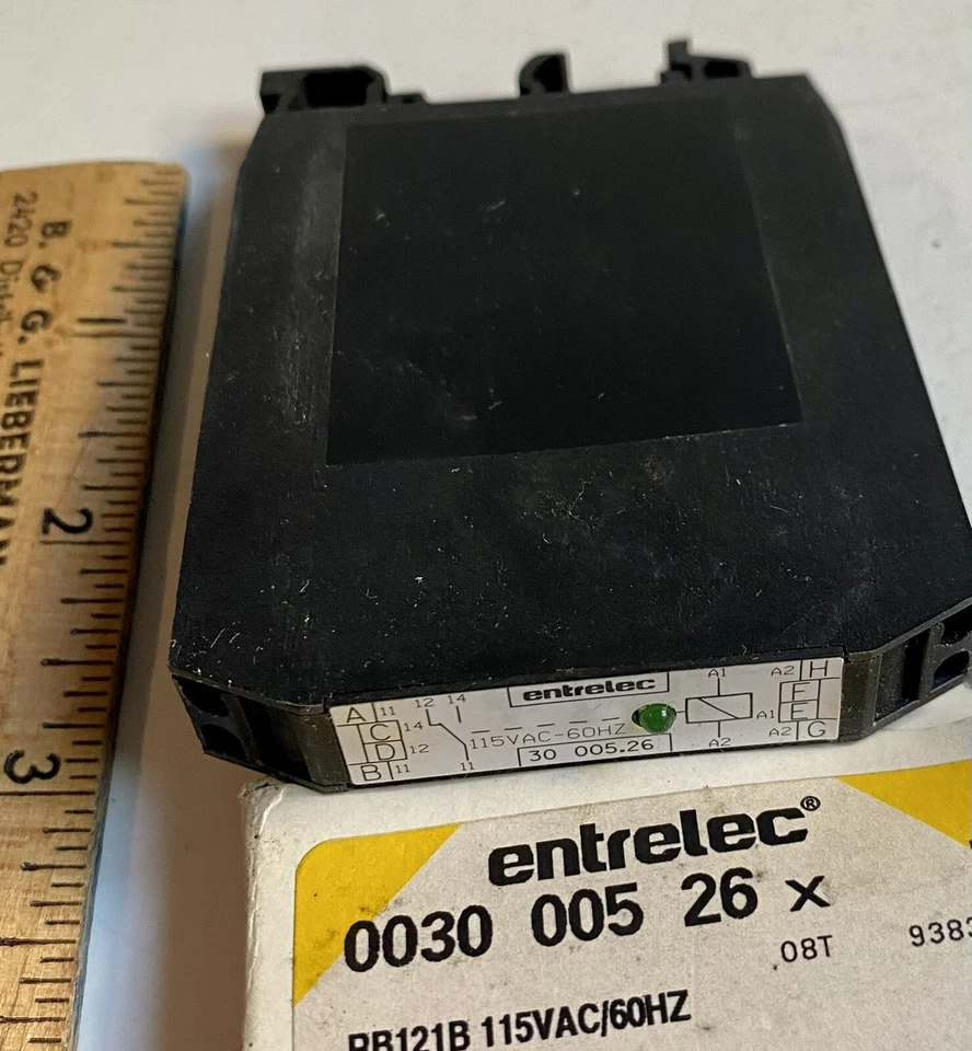Entrelec RB121B Relay 115 VAC 60 Hz 0030-005-26 - Image 1 of 1