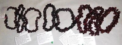 Natural Garnet Chip Bracelets by HLS Almandine, Tsavorite & Rhodolite - Image 1 of 4