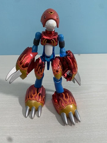 Incomplete Digimon Flamedramon Digivolving Bandai 2001 Limited Edition Chrome Cover