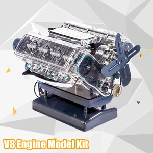 DIY Mini V8 Engine Model Kit Working Miniature Motor Silver. - Picture 1 of 10
