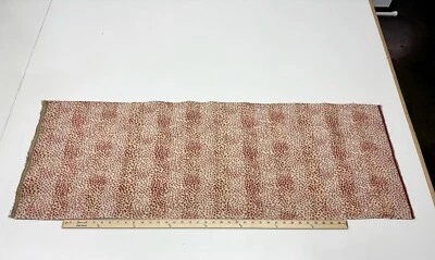 COWTAN AND TOUT MALABAR CORAL ANIMAL STRIPE VELVET FABRIC REMNANT 18"L X 51"W - Image 1 of 4