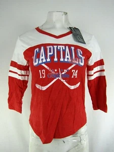 Washington Capitals NHL Fanatics Damen T-Shirt mit V-Ausschnitt - Bild 1 von 5