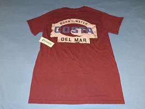 COSTA  DEL  MAR  SMALL MENS    SS   RED  T   SHIRT NEW W/ TAGS - Picture 1 of 7