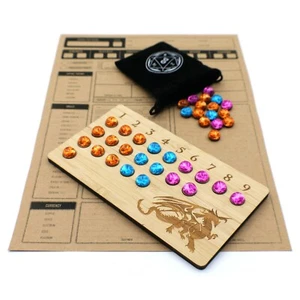 D&D Holzzauber / Magic Tracker mit Zählern - RPG Zubehör - Bild 1 von 8