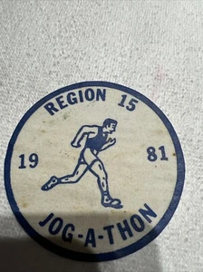 Parche Jog-a-Thon Region 15 1981 vintage - Imagen 1 de 6