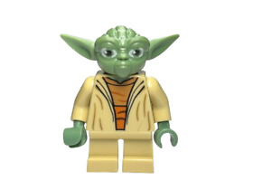 LEGO Star Wars Clone Wars Yoda Gray Hair Minifigure (sw0219) 8018 7964 Very Good
