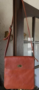 MULBERRY - Handtasche Schultertasche festes Echt Leder - rotbraun **Vintage** - Bild 1 von 9