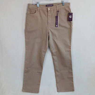 Gloria Vanderbilt Womens Amanda Latte Jeans Size 14 Short 34x30 NWT - Image 1 of 4