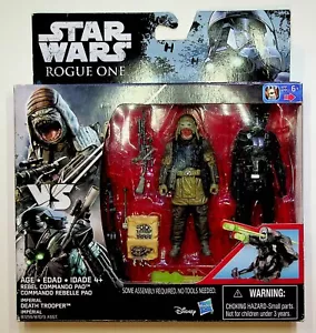 Figuras de acción Hasbro 2016 Star Wars Rogue One Rebel Commando vs. Death Trooper - Imagen 1 de 3