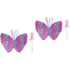  2 Sets Baby Girl Party Favors Infant Outfits Kids Wings Fairy