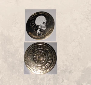 LIMITED EDITION POG PRO STRIKER SKULL - Brass Metal, 90s Retro Toy/Vintage - Picture 1 of 1